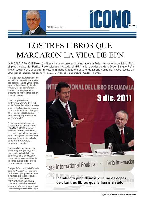 Resultado de imagen de pregunta a peña nieto en la feria del libro"